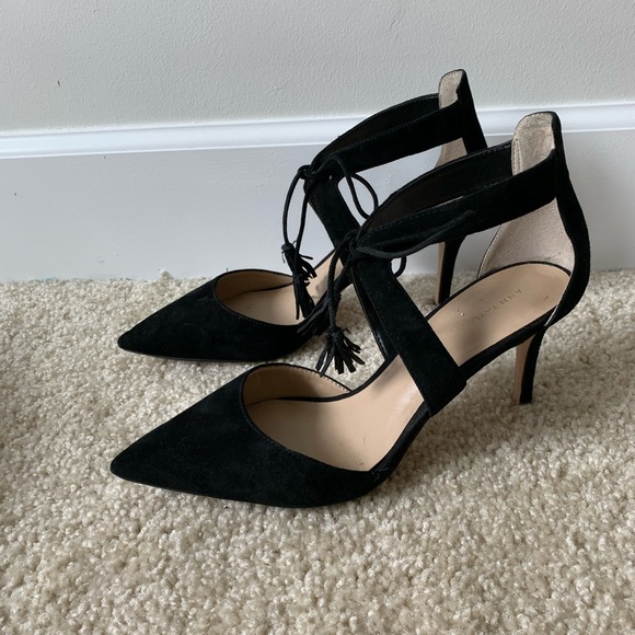 ANN TAYLOR Carson Suede Tassel Pumps - Picture 3 of 7